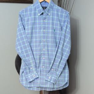 Ralph Lauren Blue and Green Checkered Shirt
